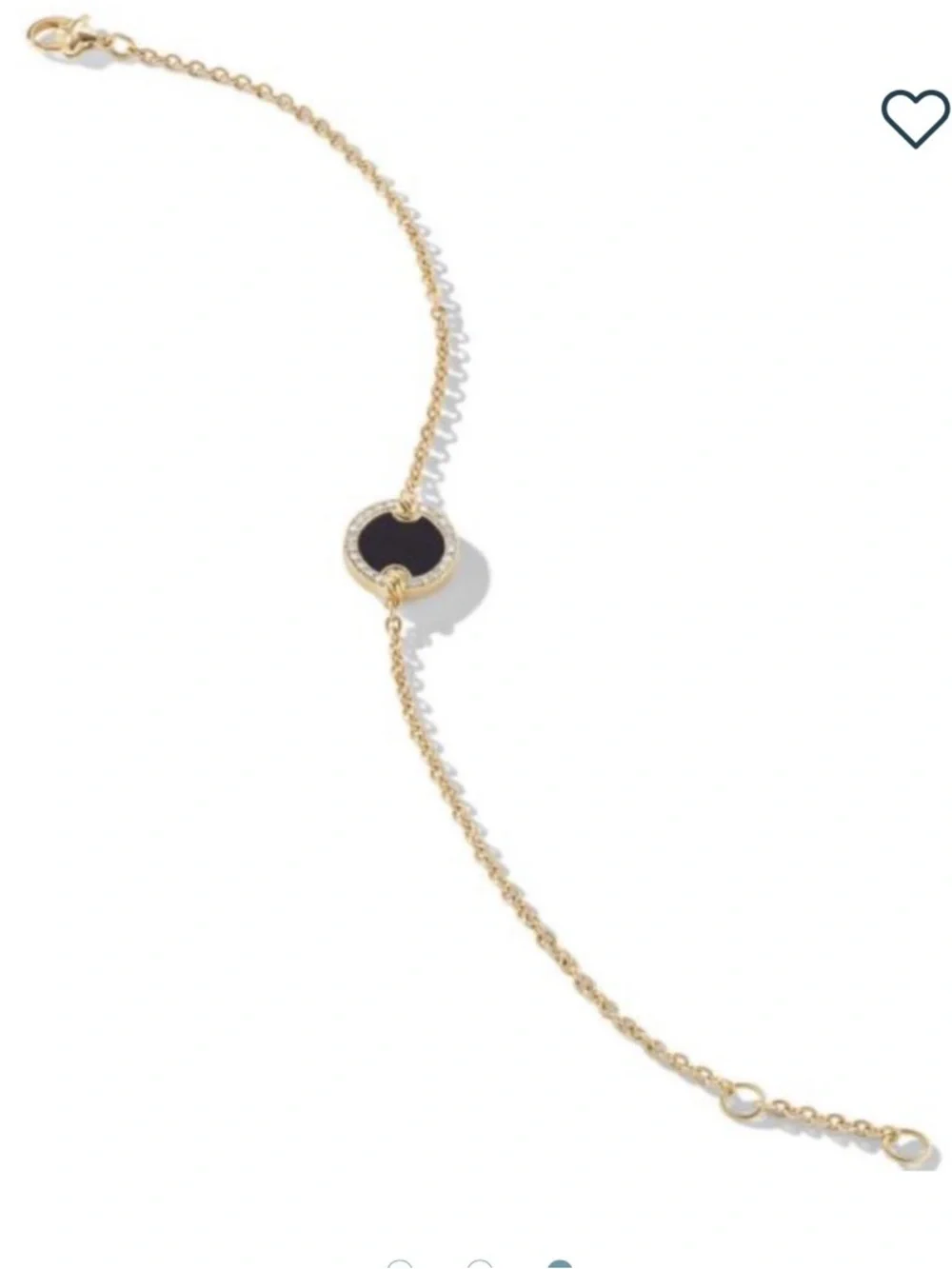 David Yurman Petite DY Elements Center Station Chain Bracelet in 18K Yellow Gold - Picture 2 of 4